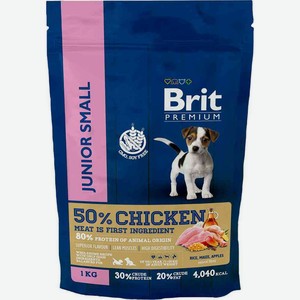 Сухой корм для молодых собак мелких пород Brit Premium Junior S Курица, 1 кг