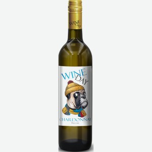 Вино  Вайн Дей Шардоне  ордин. сорт. бел/сух 12% 0,75л, Россия