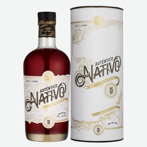 Ром Autentico Nativo 15 Years Old в подарочной упаковке, Consorcio Licorero Naciona, 0.7 л.