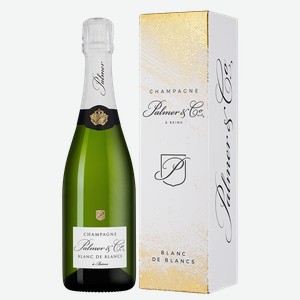 Шампанское Blanc de Blancs в подарочной упаковке, Palmer & Co, 0.75 л.