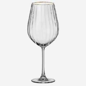 Набор бокалов для красного вина Crystal Bohemia  COLUMBA OPTIC  декор  Отводка золото  650 мл, 2 шт