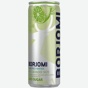 Напиток Borjomi Flavored Water с экстрактами лайма и кориандра, 0,33 л