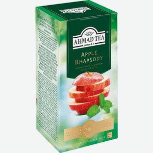 Чай чёрный Ahmad Tea Apple Phapsody с яблоком и мятой, 25×1,5 г