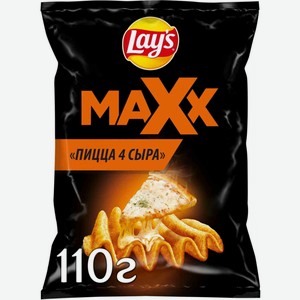 Чипсы картофельные рифленые Lay s Max Пицца 4 сыра, 110 г