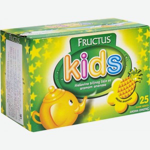 Чай травяной Fructus kids со вкусом ананаса 1,5 г, 25 пакетиков