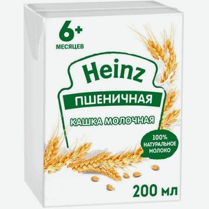 Каша жидкая пшеничная молочная Heinz с 6 месяцев, 200 мл