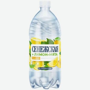 Напиток Сенежская Лимон-мята газированный, 1 л