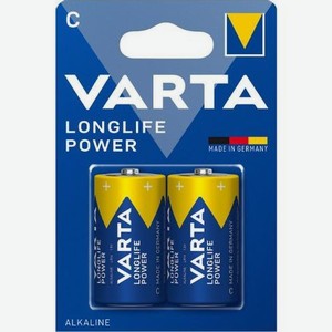 C Батарейка VARTA Longlife power LR14 BL2 Alkaline, 2 шт.