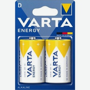 D Батарейка VARTA Energy LR20 BL2 Alkaline, 2 шт.