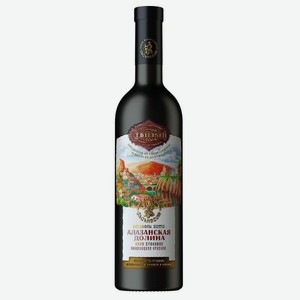Вино Сагандзури Тбилиси Алазанская Долина Красное Полусладкое 0.75л