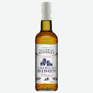 Виски АМЕРИКАН БИЗОН Бурбон Original Old Bourbon Whiskey 0.7л