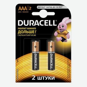 Батарейки Duracell LR03 (ААА), 2 шт (00000336617)