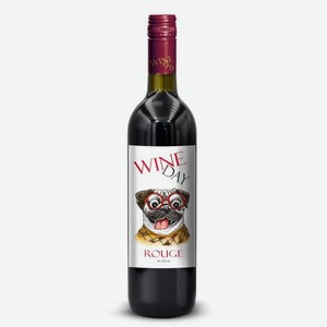 Вино Вайн Дэй Красное Полусладкое 0.75л