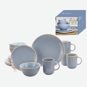 Набор столовой посуды Kitchen World Land Blue 16 предметов Китай