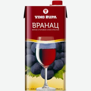 Вино Вранац красное сухое 10.5% 1л