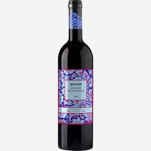 Вино Ведерниковъ Донское красное полусладкое 12% 750мл