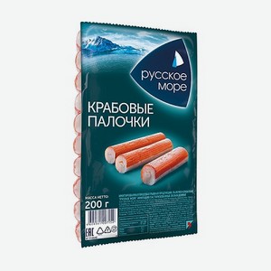 Крабовые палочки мороженые Русское море 200 г производство Россия