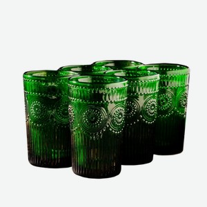 Набор стаканов Доляна 4192559 Ларго ,6 шт, зеленый