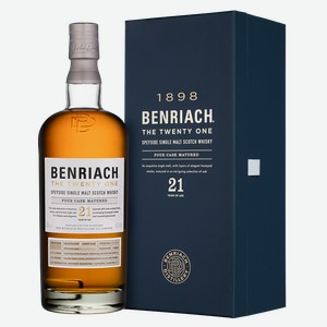 Виски Benriach 21 Years в подарочной упаковке, 0.7 л.