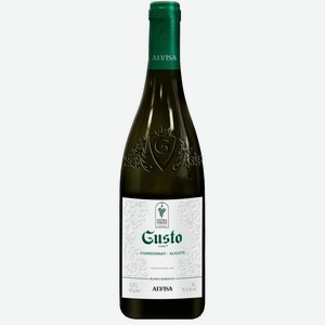 Вино Густо Шардоне-Алиготе белое полусладкое 12% 750мл