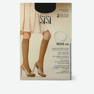 Гольфы женские SiSi Miss 20 den Nero р. универсальный, 2 пары