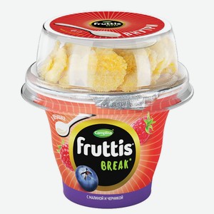 Йогуртный продукт Fruttis Вкусный перерыв малина-черника с кукурузными хлопьями 2,5%, 175 г