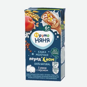 Кашка ФрутоНяня 5 злаков молочная с персиком 200мл