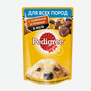 Корм Педигри для собак телятина/печень в желе 85г