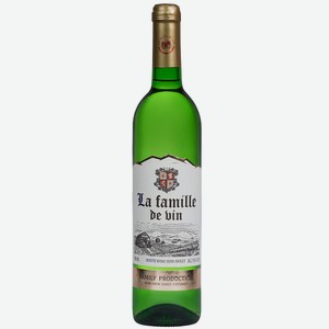 Вино La Famille de Vin белое полусладкое 11% 0,7л