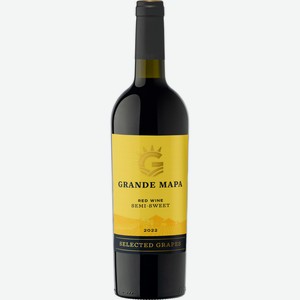 Вино Гранде Мапа красное полусладкое 10,5% 0,75л
