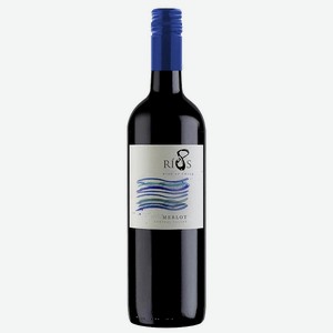 Вино 8 Риос Мерло красное полусухое 13% 0,75л