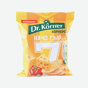 Чипсы цельнозерновые кукурузно-рисовые Dr.Korner с сыром начо 50г