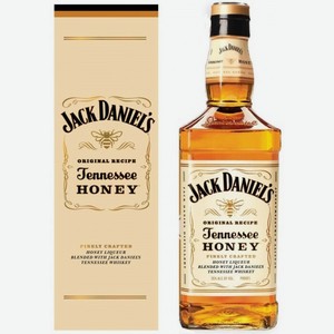 Виски  Джек Дэниэл с  Теннесси Хани, в подарочной коробке, 1000 мл