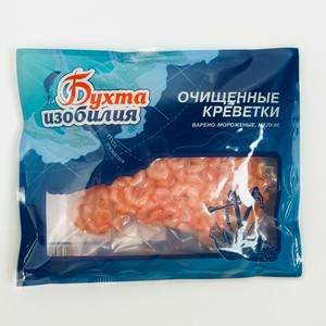 Креветки БУХТА ИЗОБИЛИЯ 200/300 варено-мороженые очищенные, 200 г