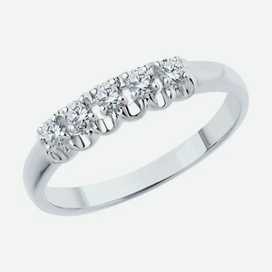Кольцо SOKOLOV Diamonds из белого золота с бриллиантами 1011773, размер 16.5