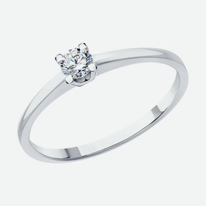 Кольцо SOKOLOV Diamonds из белого золота с бриллиантом 1012471-3, размер 16