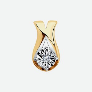 Подвеска SOKOLOV Diamonds из комбинированного золота с бриллиантом 1030729