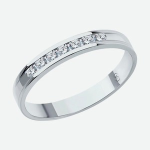 Обручальное кольцо SOKOLOV Diamonds из белого золота с бриллиантами 1112301-01, размер 20