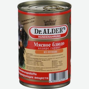 Влажный корм для собак Dr. Alder`s Мясное блюдо с птицей 400 г