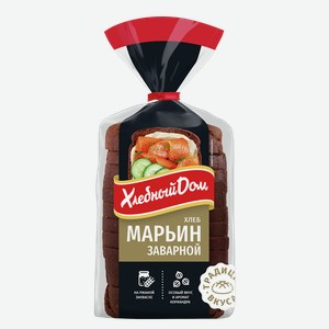 Хлеб Марьинский ХЛЕБНЫЙ ДОМ заварной, нарезка, 0.35кг
