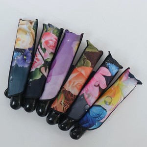 Зонт женский  DripDrop , 3 слож, ПолнАвто, пэ, фото-цветы арт.978