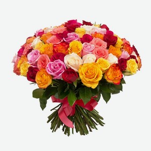 Цветы  Роза  кения микс 35см