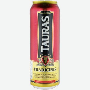 Пиво Таурас Традицинис светл. 6% 0,568 л ж/б /Литва/
