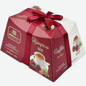 Шоколадная коробка конфет  Арено Грачи  пирамида бордовая 135гр.