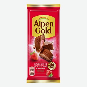 Шоколад Alpen Gold молочный с клубникой-йогуртом 85 г