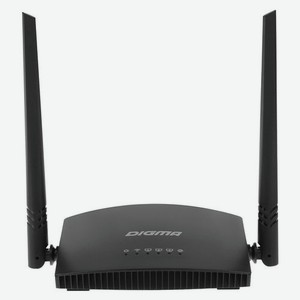 Wi-Fi роутер Digma DWR-N301, N300, черный
