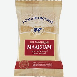 Сыр Романовский, Маасдам, 45%, 180 Г