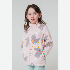 Куртка детская для девочки р.110 ц.розовый, месяц и единорог арт.фл 34025/н/26 ГР