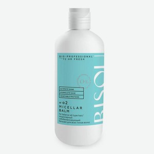 Бальзам д/волос Bisou-Prof Мицеллярный 72 HR FRESH (голубой), 285мл