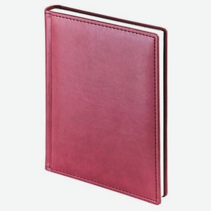 Ежедневник АЛЬТ Velvet, датированный, A5, 168лист., в линейку, белые страницы, бордовый